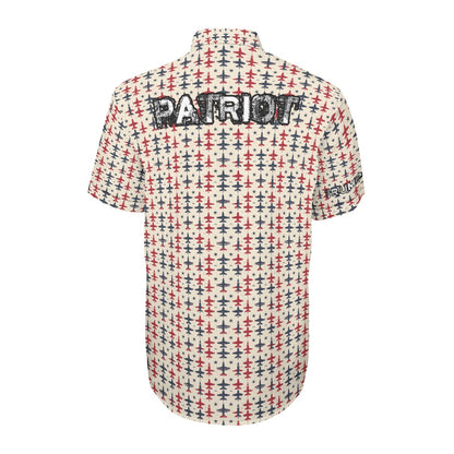 Trump, patriot, Print Unisex Collared Shirt|115GSM Cotton poplin