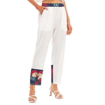 God-family-country,  Print Women's Loose Straight-leg Pants