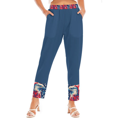 Eagle/usa  Print Women's Loose Straight-leg Pants