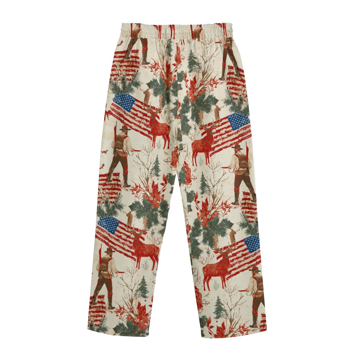 Thanksgiving 1,  Print Unisex Straight Casual Pants | 245GSM Cotton