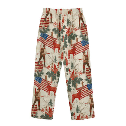 Thanksgiving 1,  Print Unisex Straight Casual Pants | 245GSM Cotton