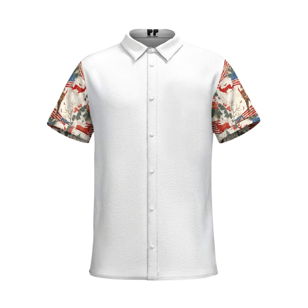 Thankgiving 1, PrintMen's Business Collared Shirt|115GSM Cotton poplin