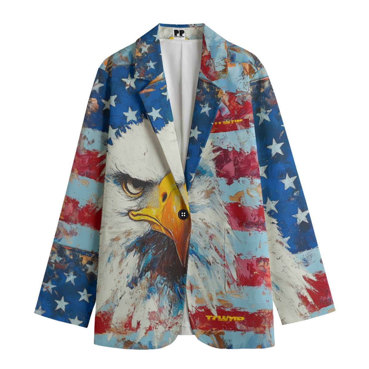 Usa eagle, Print Women's Leisure Blazer | 245GSM Cotton