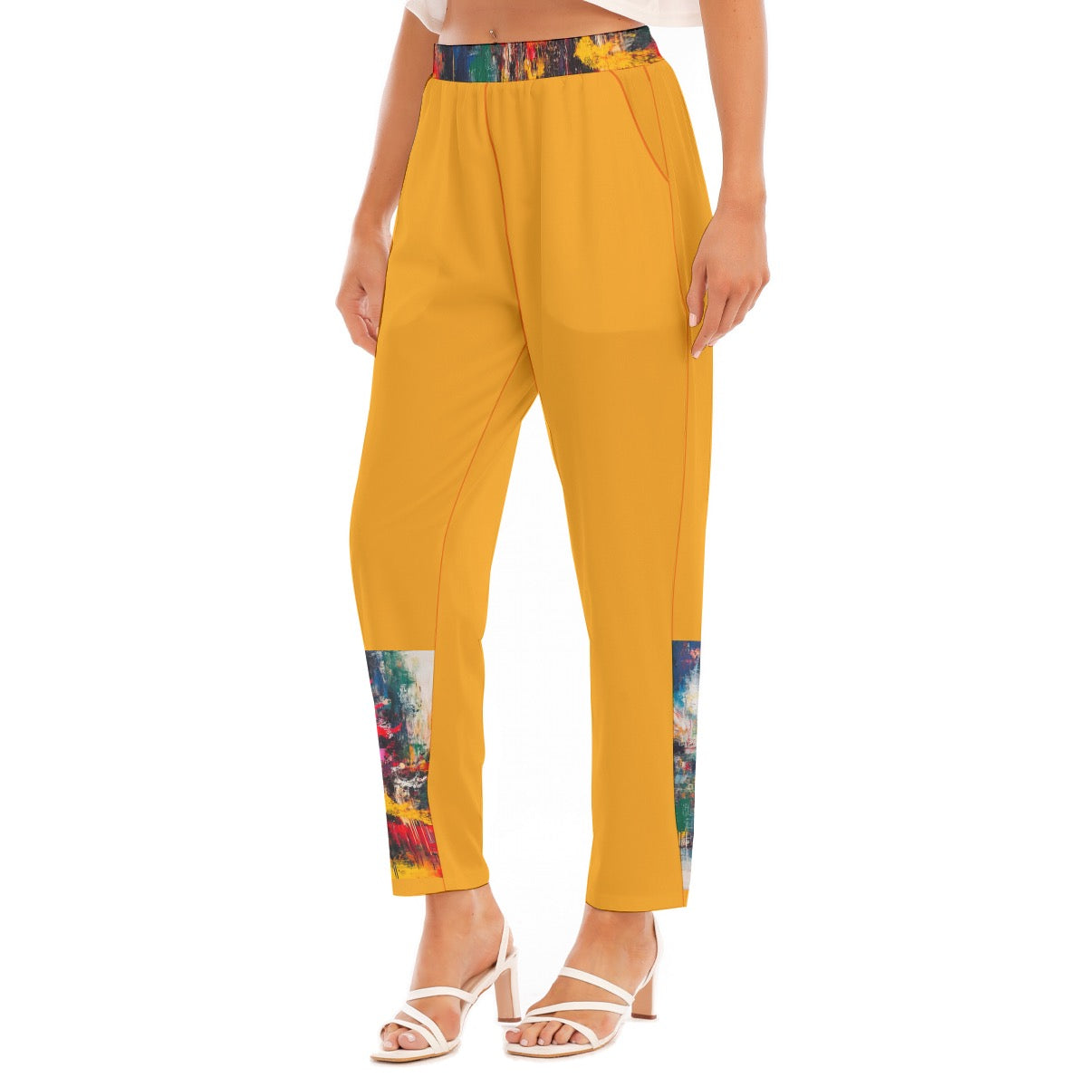 Christmas Print Women's Loose Straight-leg Pants