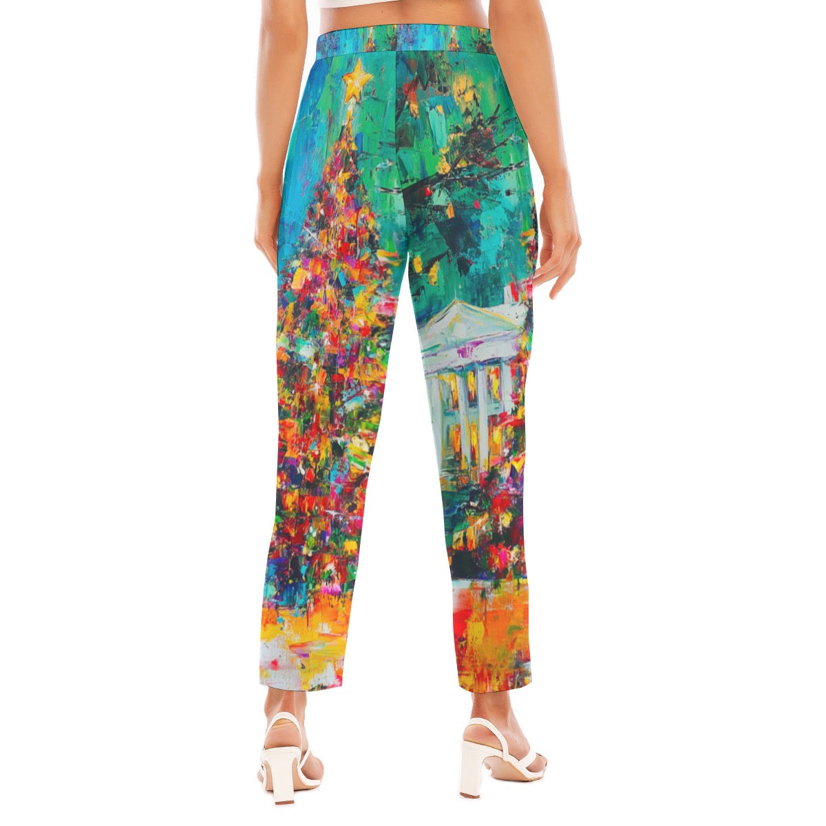 Christmas 1 Print Women's Loose Straight-leg Pants