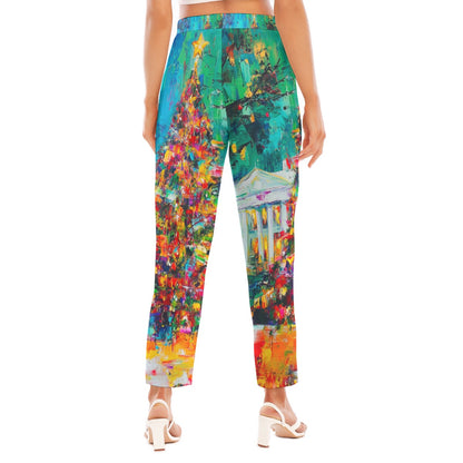 Christmas 1 Print Women's Loose Straight-leg Pants
