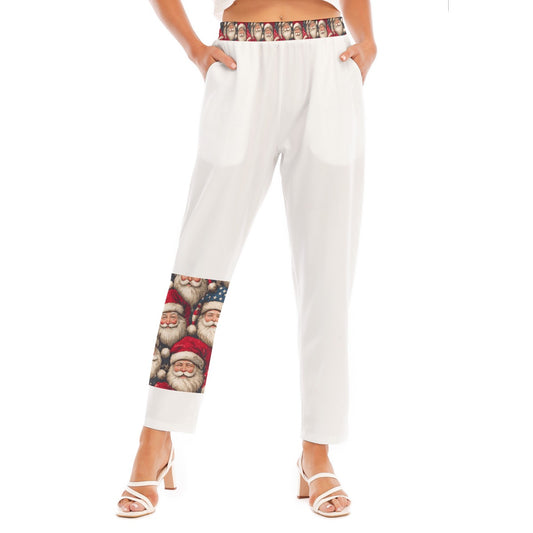 Santas Print Women's Loose Straight-leg Pants