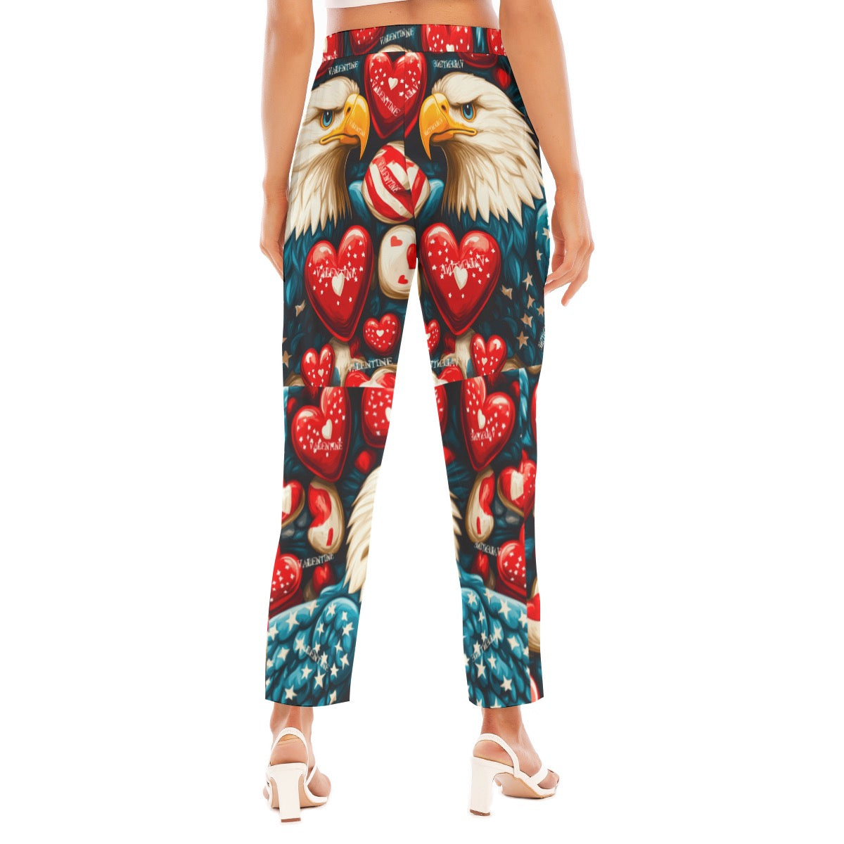 V day 2, Print Women's Loose Straight-leg Pants