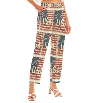 Usa Women's Loose Straight-leg Pants