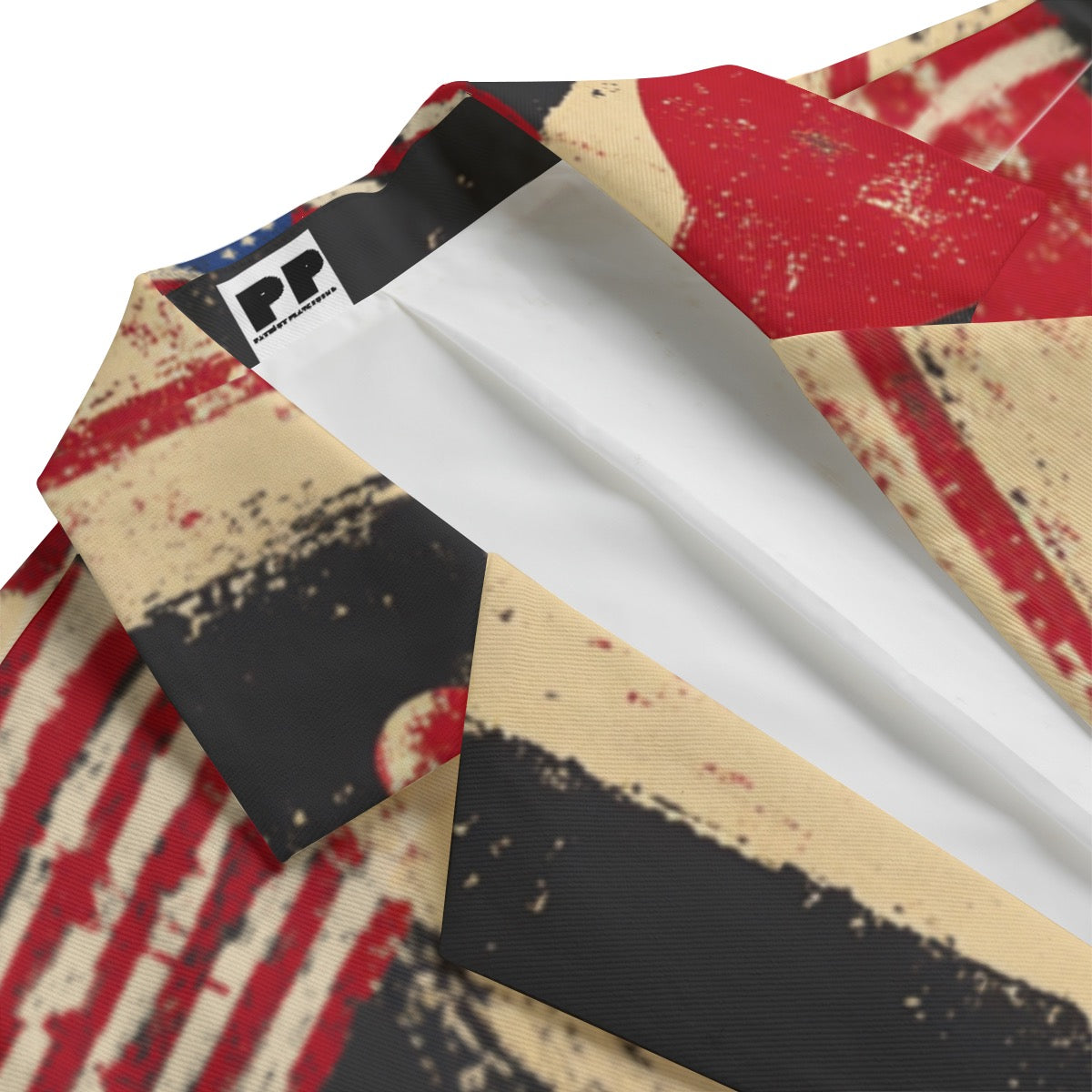 V-day 2,  Print Men's Casual Flat Lapel Collar Blazer | 245GSM Cotton