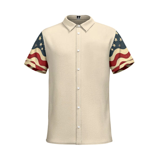 USA  PrintMen's Business Collared Shirt|115GSM Cotton poplin