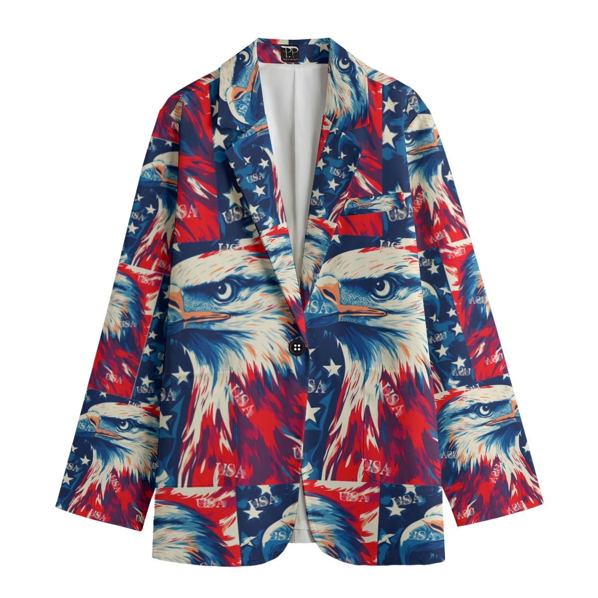 Eagle/usa Print Women's Leisure Blazer | 245GSM Cotton