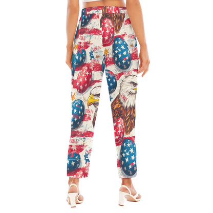 Easter 2, Print Women's Loose Straight-leg Pants