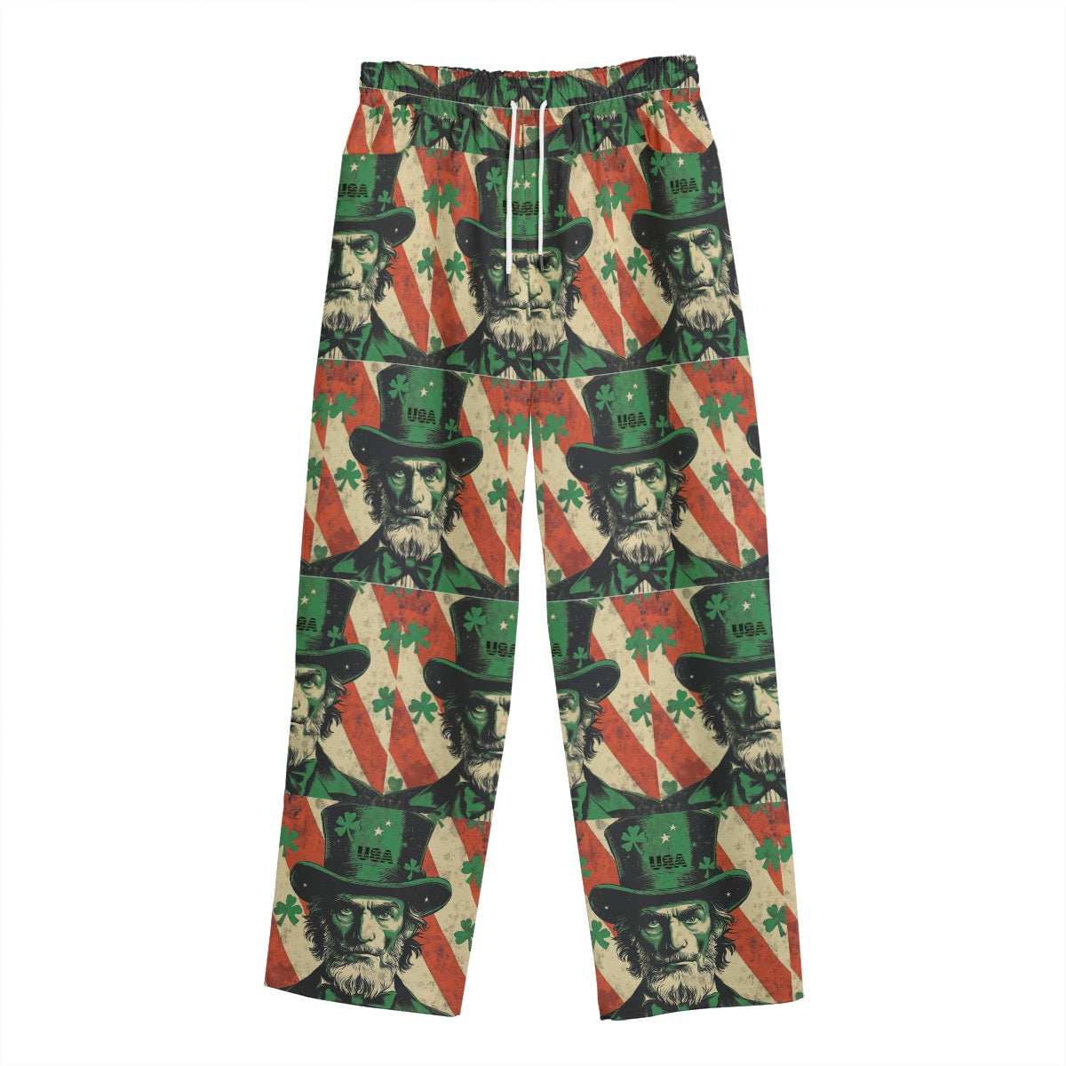 St. Patrick’s day 2, Print Unisex Straight Casual Pants | 245GSM Cotton