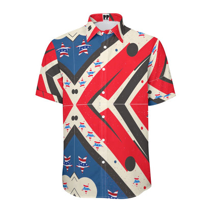 Multi colored abstract Print Unisex Collared Shirt|115GSM Cotton poplin