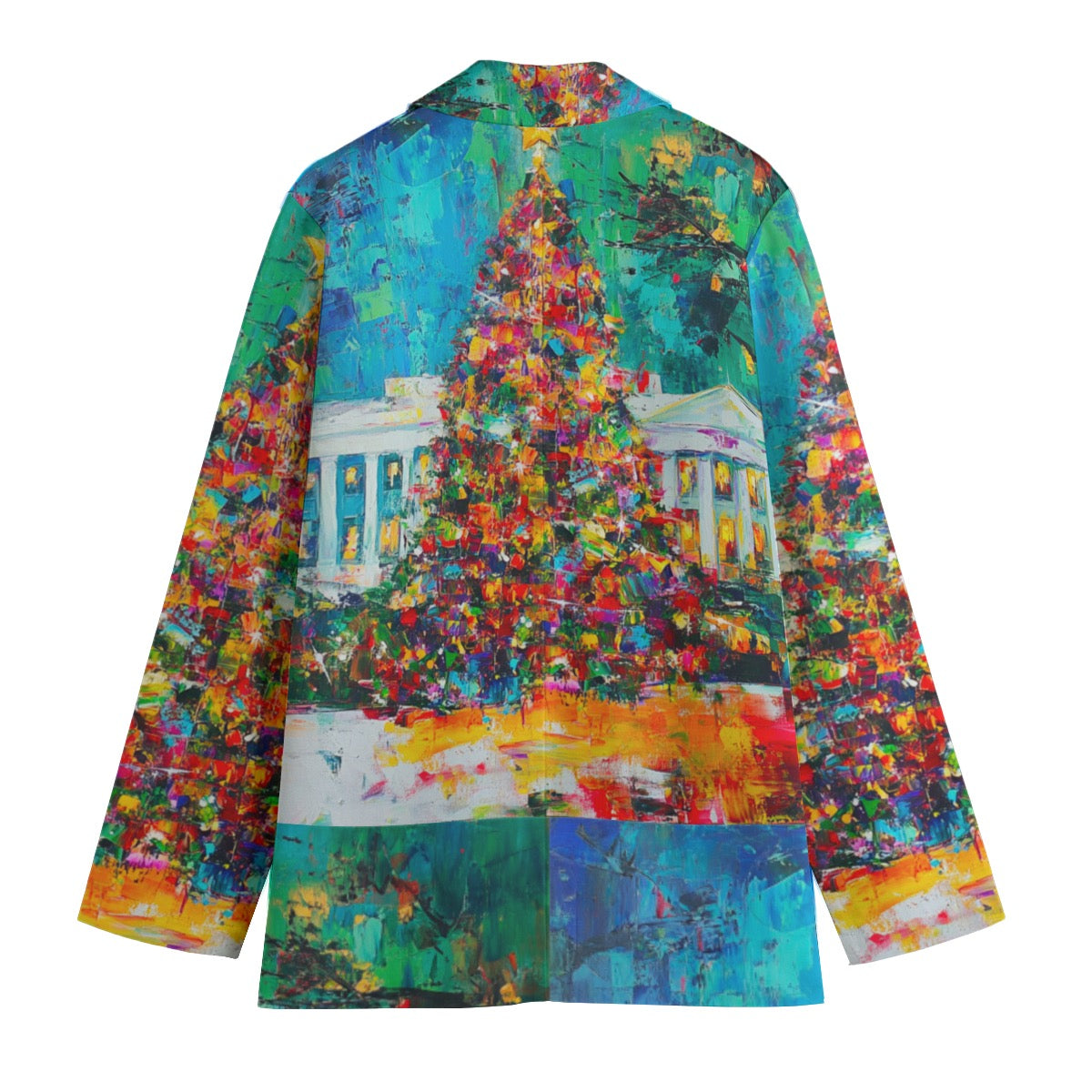 Christmas 1 Print Women's Leisure Blazer | 245GSM Cotton