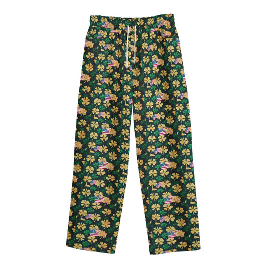 St Patrick’s day 1, Print Unisex Straight Casual Pants | 245GSM Cotton
