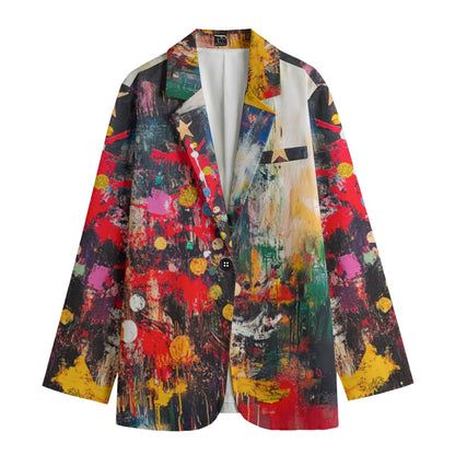 Christmas 2 Print Women's Leisure Blazer | 245GSM Cotton