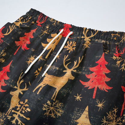 Christmas 1, Print Unisex Straight Casual Pants | 245GSM Cotton