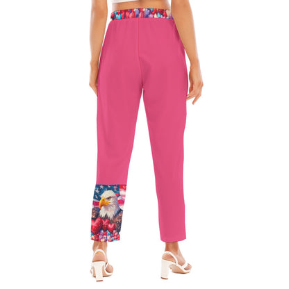 Vday Print Women's Loose Straight-leg Pants