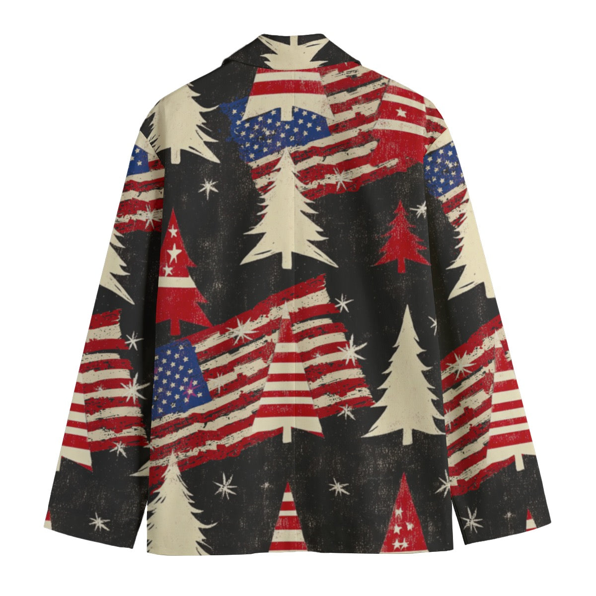 Christmas 2, Print Men's Casual Flat Lapel Collar Blazer | 245GSM Cotton