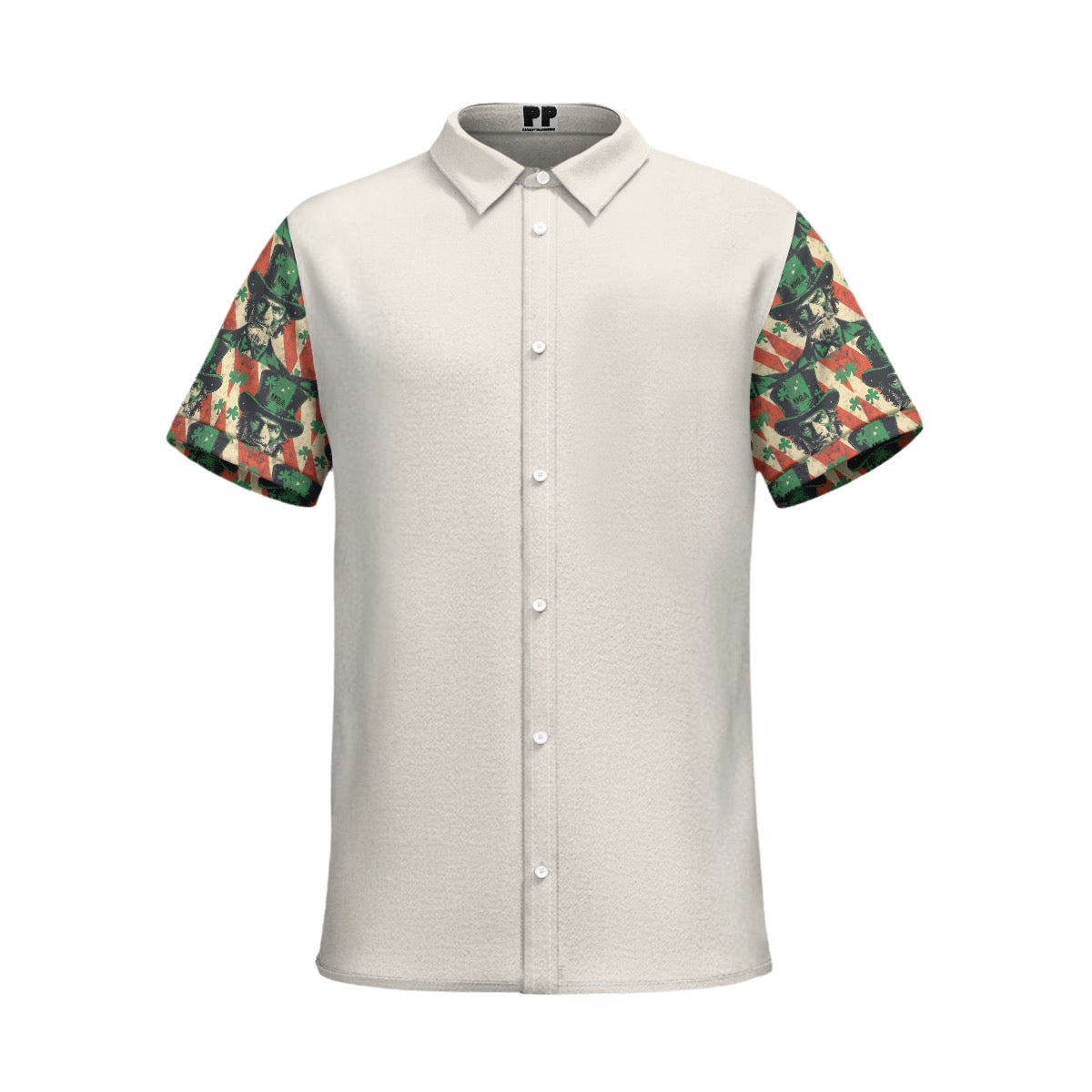 St. Patrick’s day 2, PrintMen's Business Collared Shirt|115GSM Cotton poplin