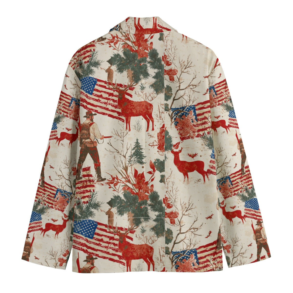 Thanksgiving 1,  Print Men's Casual Flat Lapel Collar Blazer | 245GSM Cotton