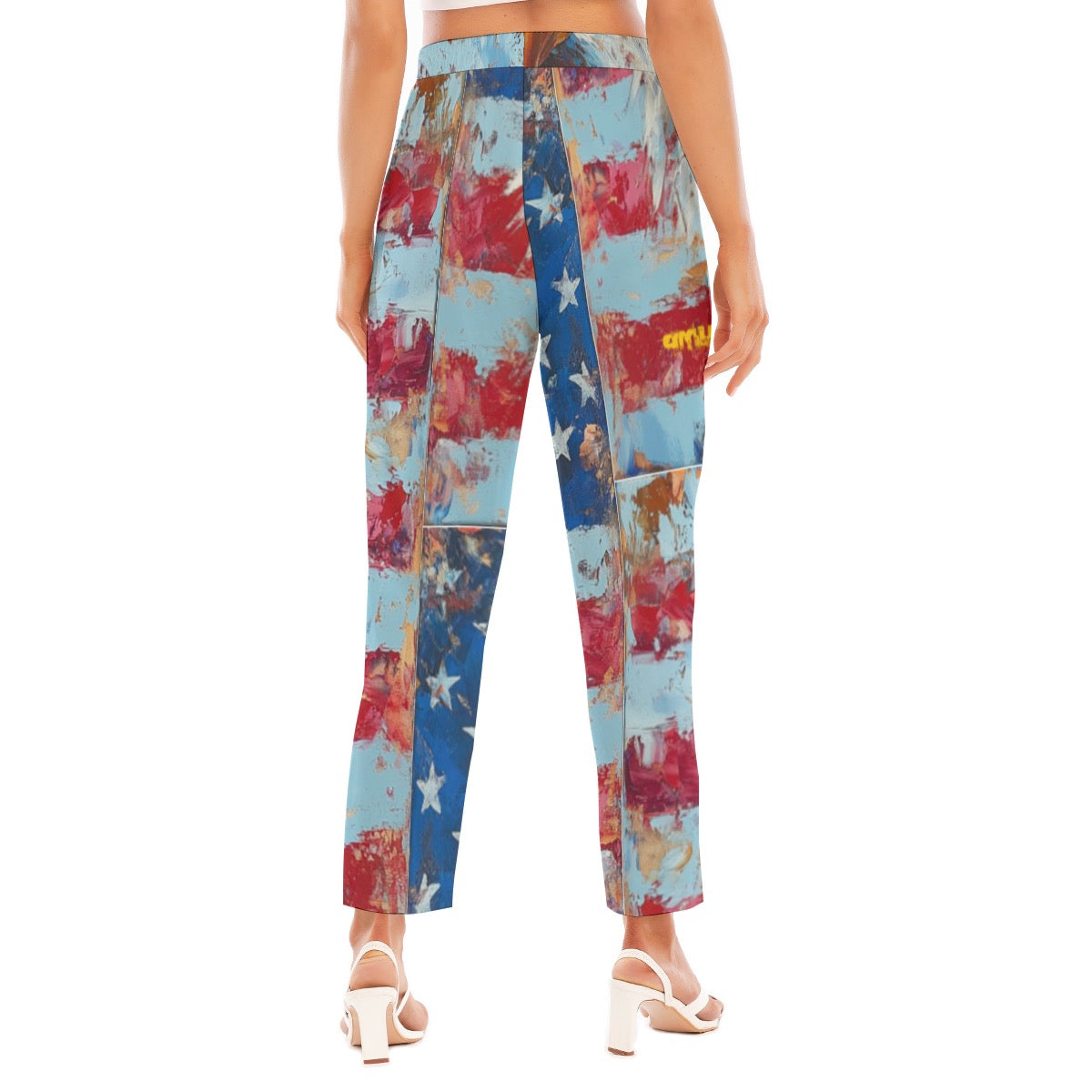 Usa eagle, Print Women's Loose Straight-leg Pants