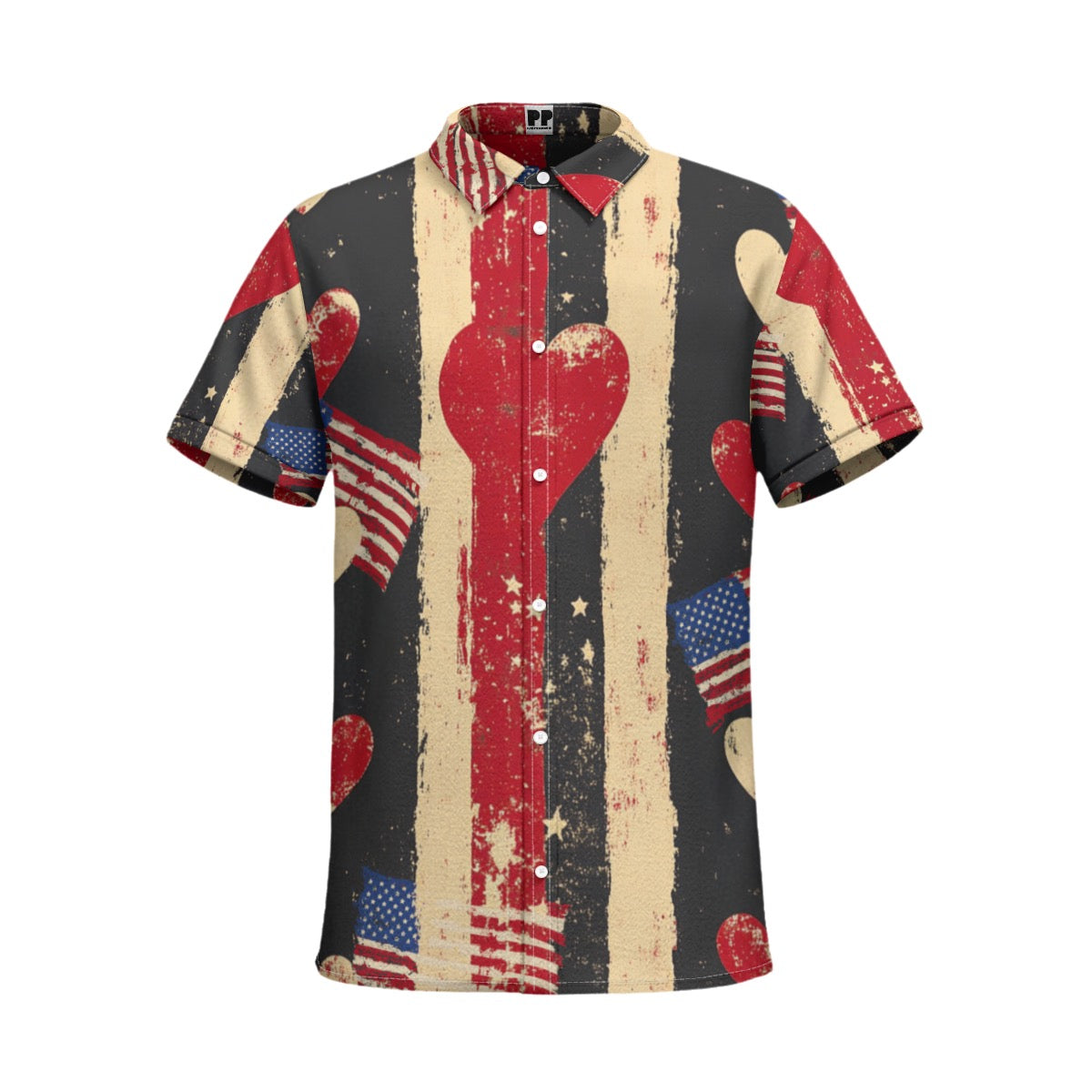 V-day 2 PrintMen's Business Collared Shirt|115GSM Cotton poplin