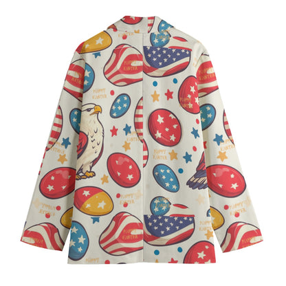 Easter Print Women's Leisure Blazer | 245GSM Cotton