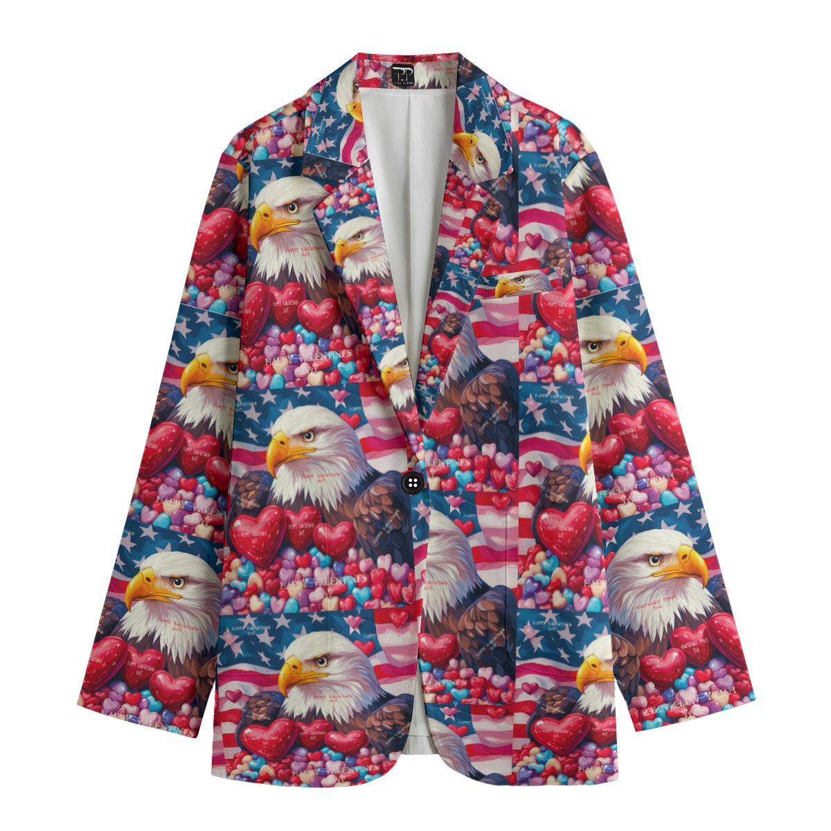 V day 1,  Print Women's Leisure Blazer | 245GSM Cotton