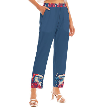 Eagle/usa  Print Women's Loose Straight-leg Pants