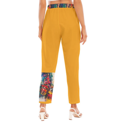 Christmas Print Women's Loose Straight-leg Pants
