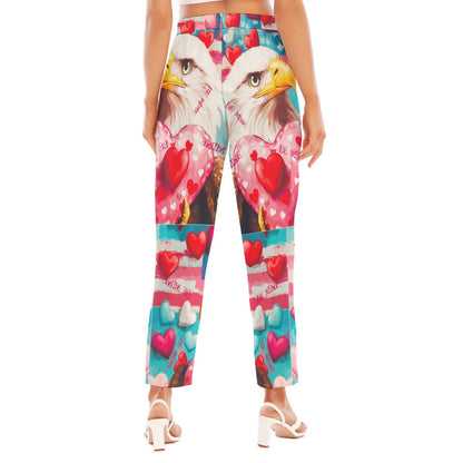 V-day 2, Print Women's Loose Straight-leg Pants