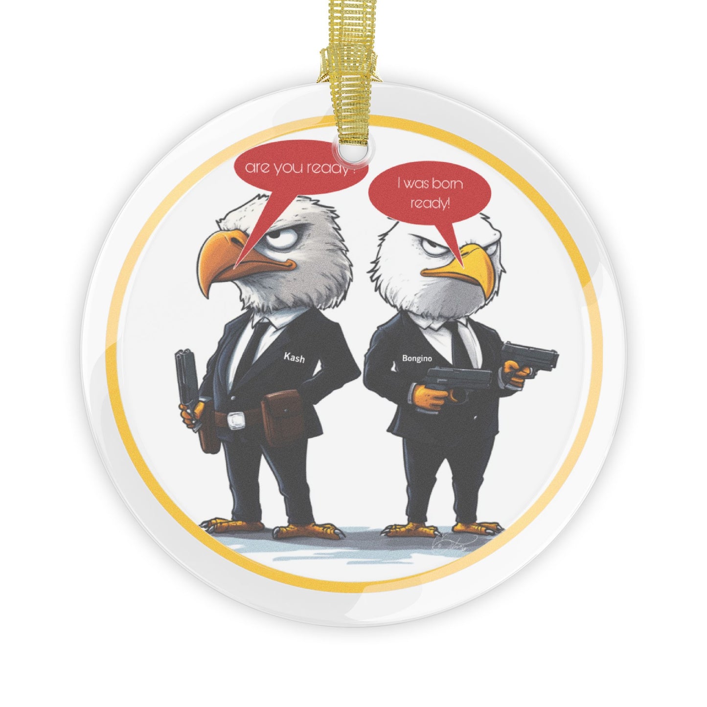 Trump 45-47 Glass Ornaments