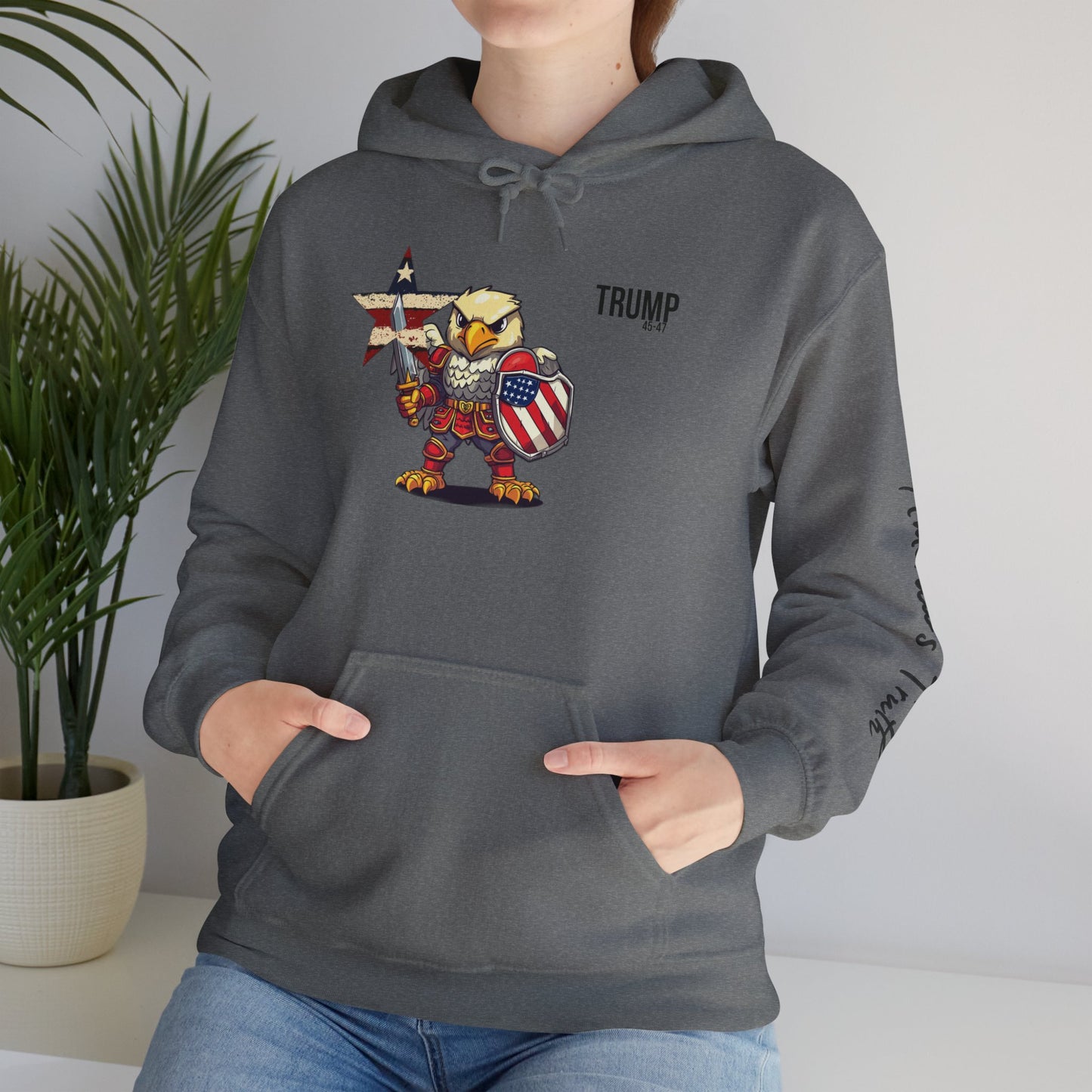 Trump Print,Unisex Heavy Blend™ Hooded Sweatshirt