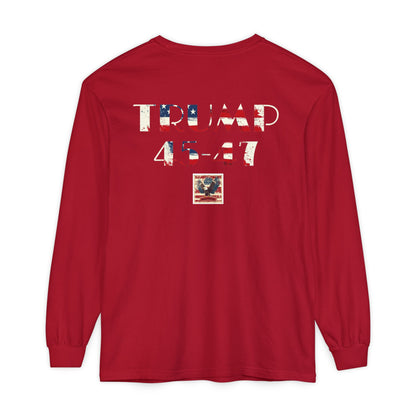 Maga usa American patriot print, Unisex Garment-dyed Long Sleeve T-Shirt