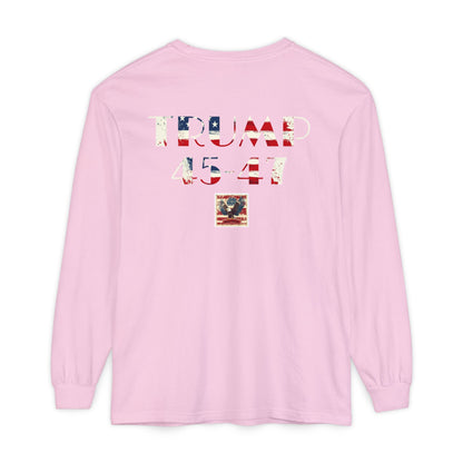 Maga usa American patriot print, Unisex Garment-dyed Long Sleeve T-Shirt