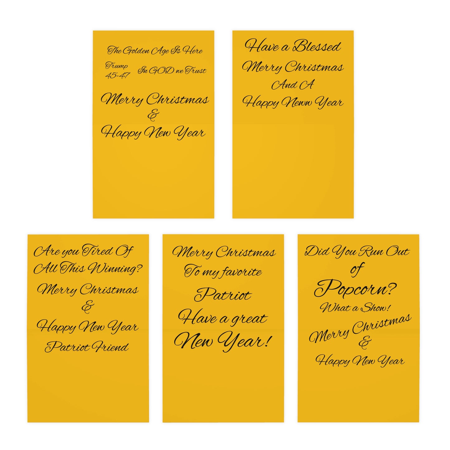 Trump the golden age is here, Multi-Design Greeting Cards (5-Pack)