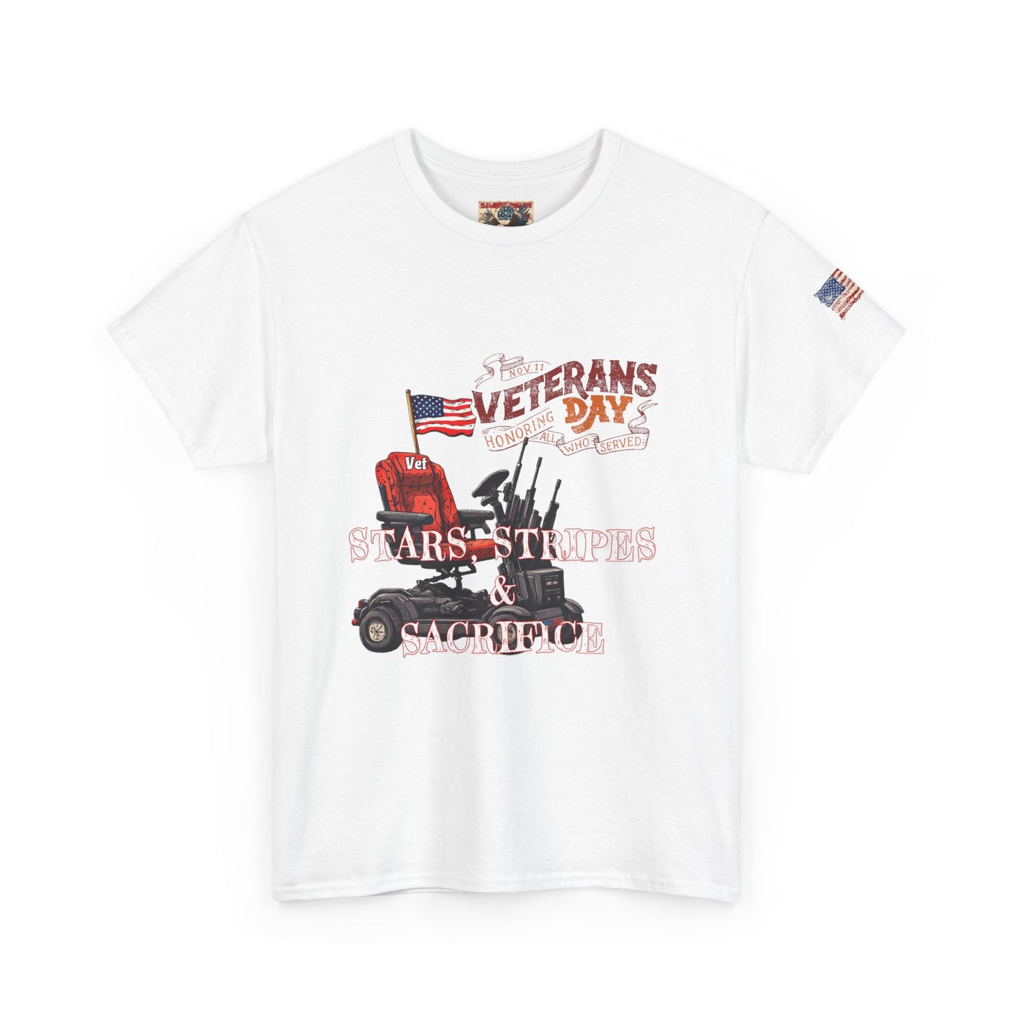 Patriotic Veterans day print ,Unisex Heavy Cotton Tee