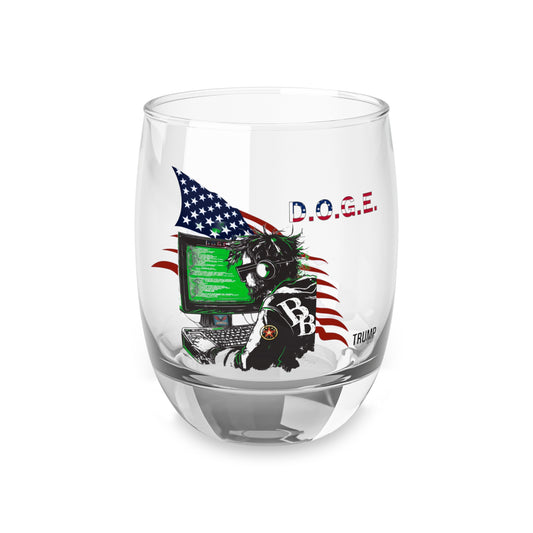 Doge big Balz Trump Print, Whiskey Glass