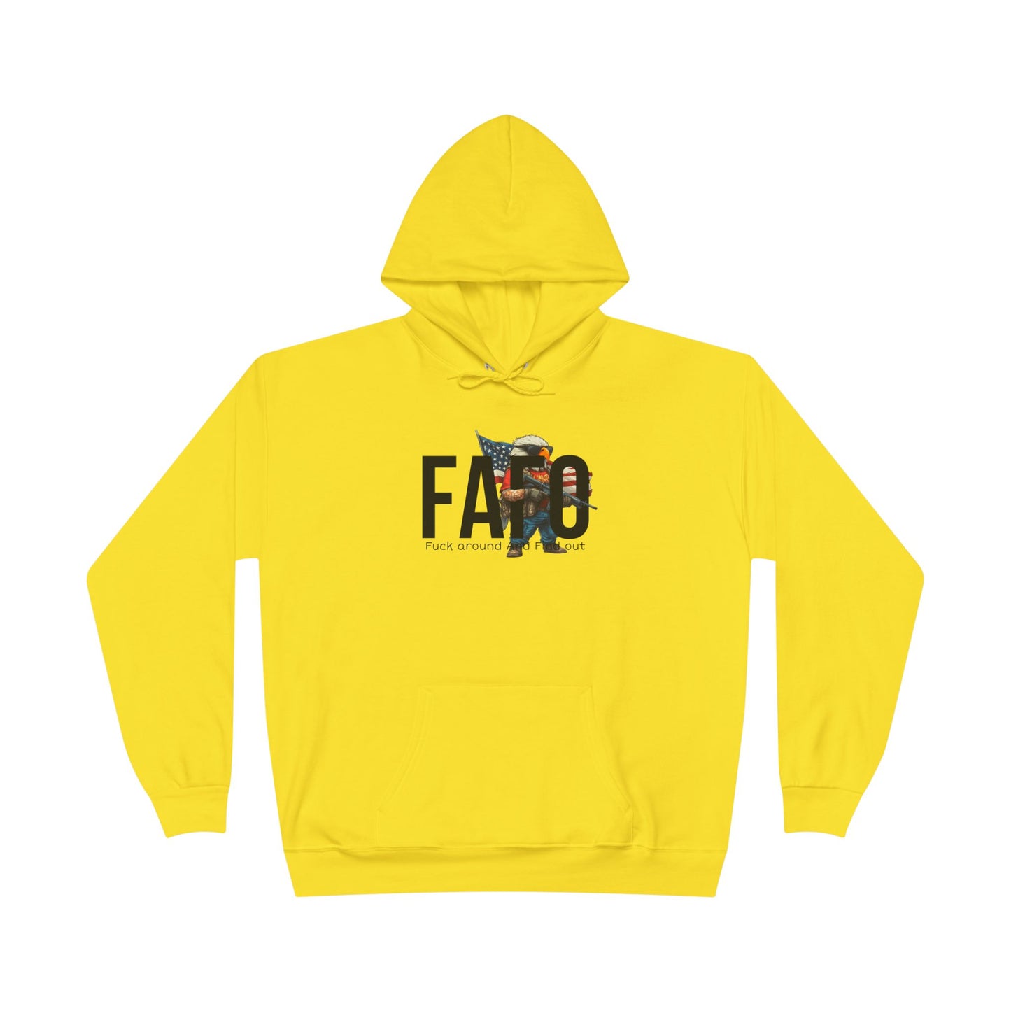 FAFO Trump print, Unisex EcoSmart® Pullover Hoodie Sweatshirt