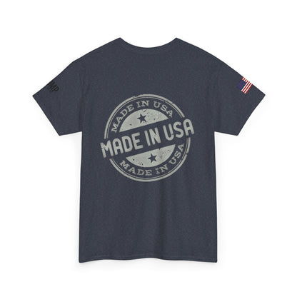 patriotic cartoon  f around print, Unisex Heavy Cotton Tee