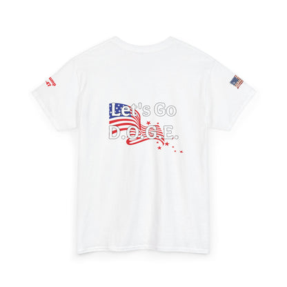 Dark MAGA d.o.g.e patriotic print, Unisex Heavy Cotton Tee