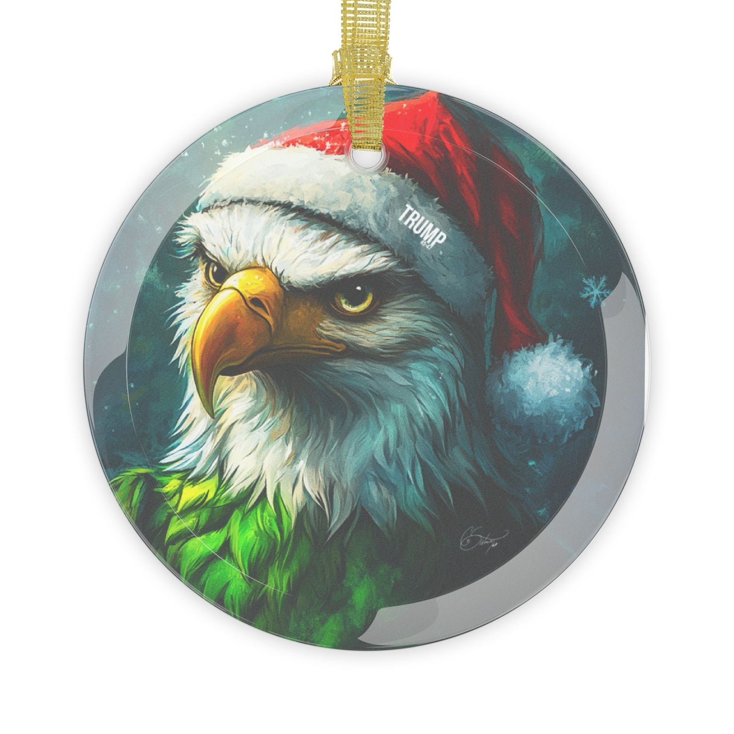 Eagle trump Glass Ornaments