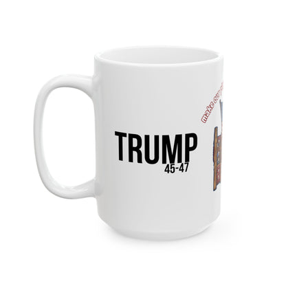 Make our playgrounds safe again trump print, Ceramic Mug, (11oz, 15oz)