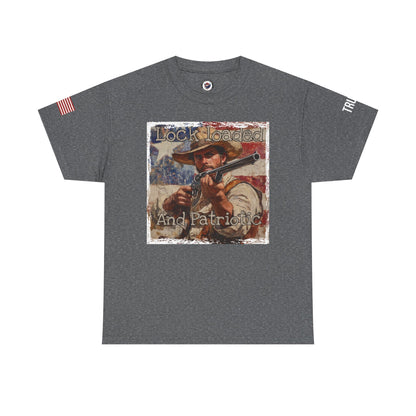 Lock loaded and patriotic, Unisex Heavy Cotton Tee