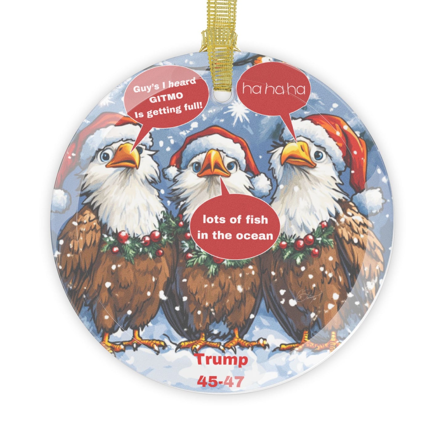 Trump Christmas ornament Glass Ornaments