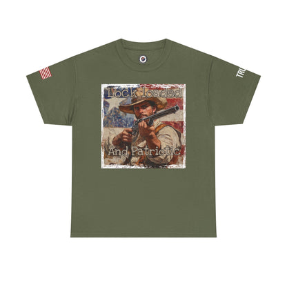 Lock loaded and patriotic, Unisex Heavy Cotton Tee