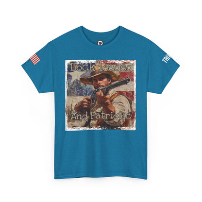Lock loaded and patriotic, Unisex Heavy Cotton Tee